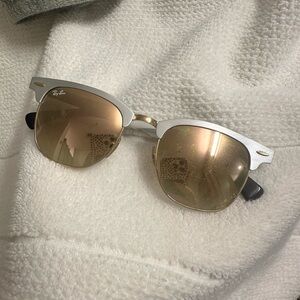 Ray-Ban Silver Frame with Gold Lenses Sunglasses